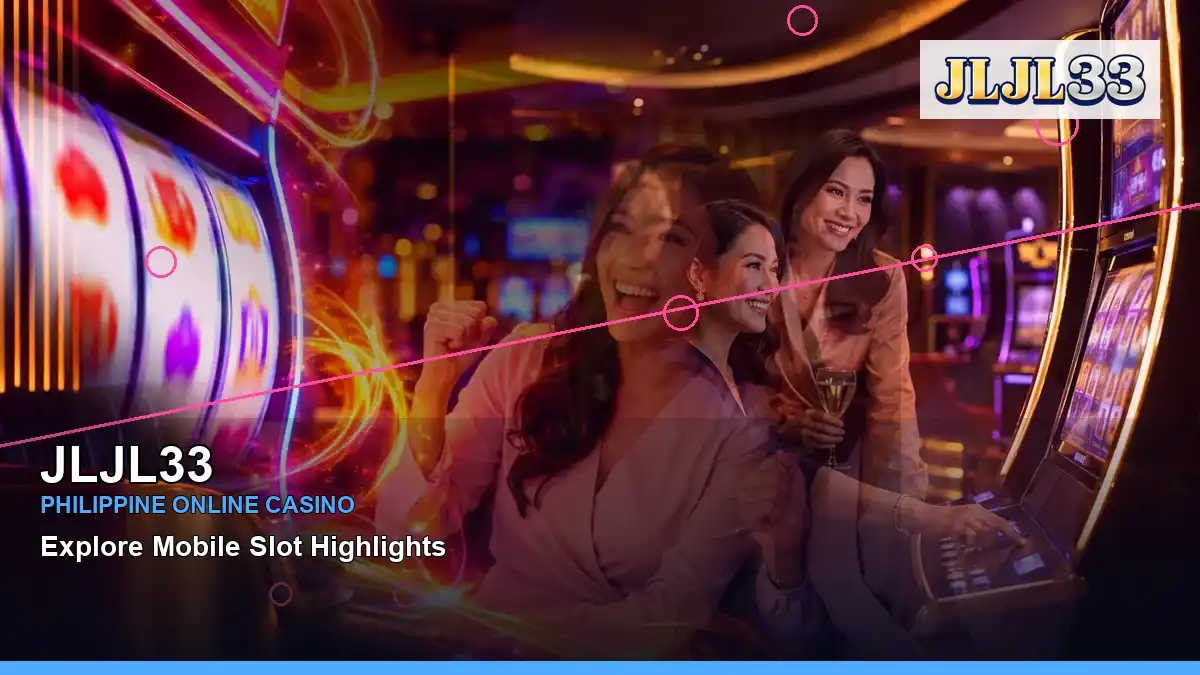 JLJL33 party online slot games featuring an adult Filipina casino host with a panoramic reel composition — view 2
