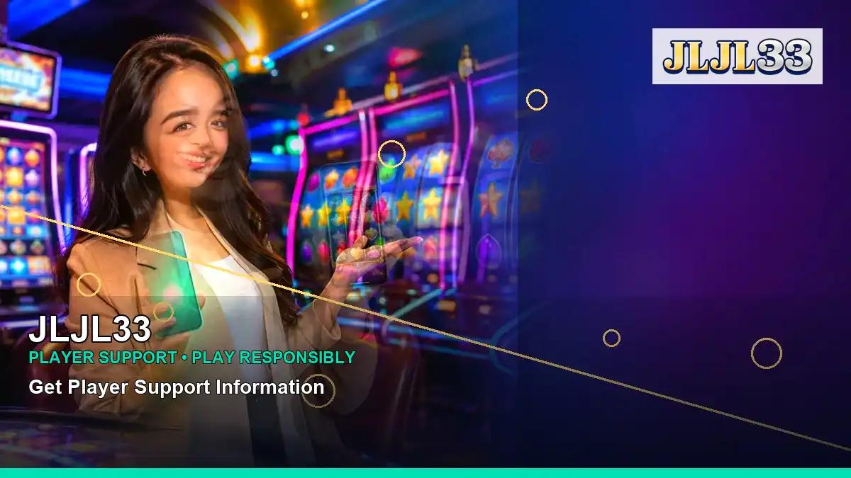 JLJL33 VIP casino rewards featuring an adult Filipina casino host with a left-framed composition